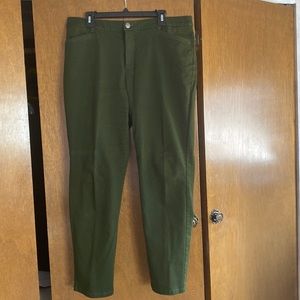Hunter green dress slacks size 16 W like new. Christopher and banks